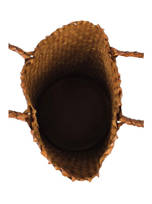 secchiello donna in pelle intrecciata cuoio Vetra Studio | ROSIE-WOVENV02